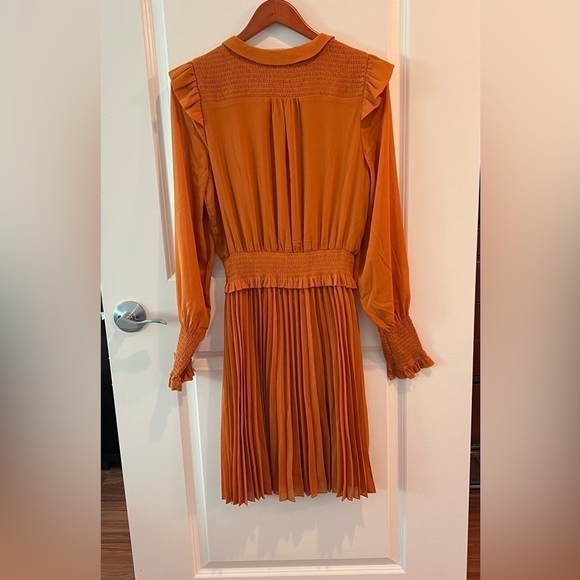 Scotch & Soda Smocked Mini Dress in Pumpkin Spice - Picture 11 of 16